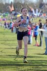 Bobby Clay leads the Under-15 Girl, McCain Inter Counties Cross Country, Cofton Park, Birmingham.